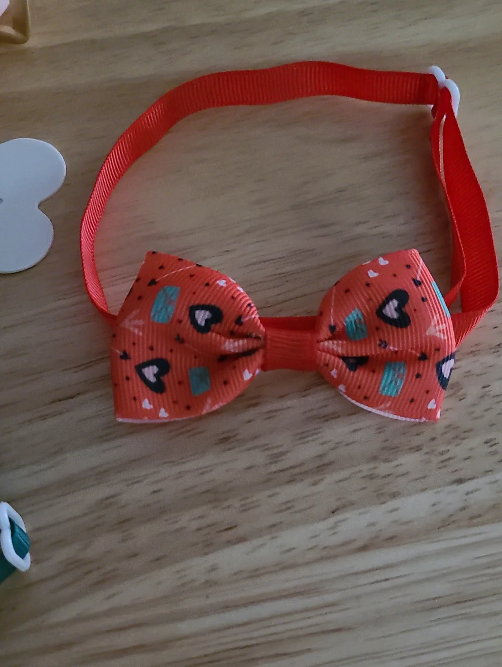 Pink Adjustable Dog Collar with Bow - Cute Pet Accessory